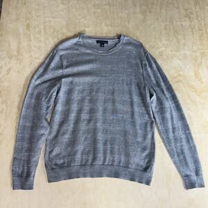 Banana Republic men's Grey Cotton crewneck sweater size medium long sleeve